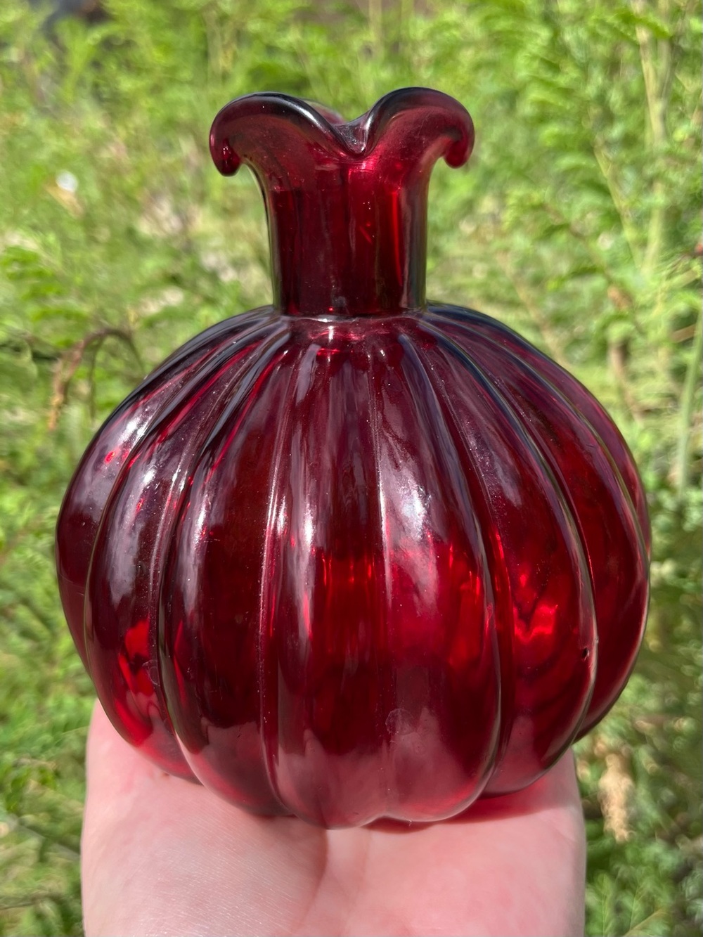 Vintage Cranberry Glass Vase